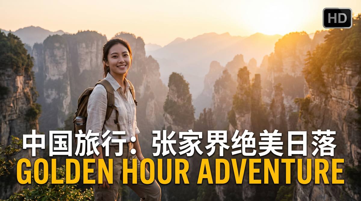 寸止挑战 寸止挑战旅行视频教程：张家界绝美日落，一生必去的风景